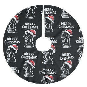 Glad Chessmas Jul Chess Xmas Tomte Hatt Julgransmatta Borstad Polyester