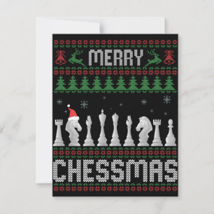 Glad Chessmas Rolig Chess jul Ful jultröja Anteckningskort
