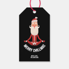 Glad Chillmas Mediterande Zen Tomte Jul Presentetikett