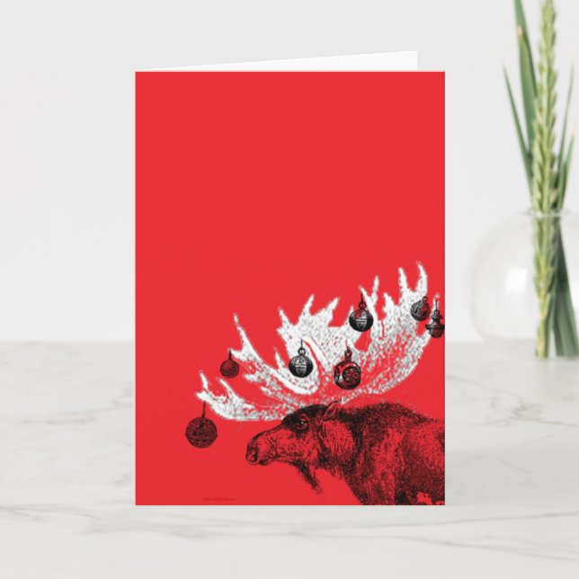 Glad Chris-älg Helgkort (Framsida)