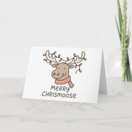 Glad Chrismoose - Roligt julkort Helgkort
