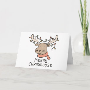 Glad Chrismoose - Roligt julkort Helgkort