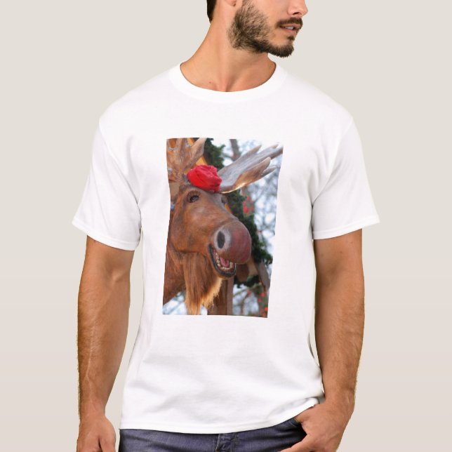Glad Chrismoose T-tröja (kvinnor) Tee (Framsida)
