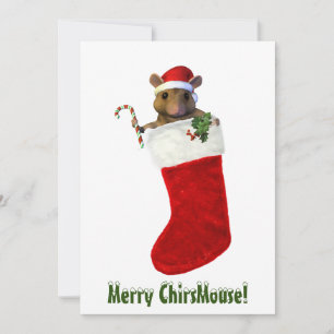 Glad ChrisMouse Platt Julkort