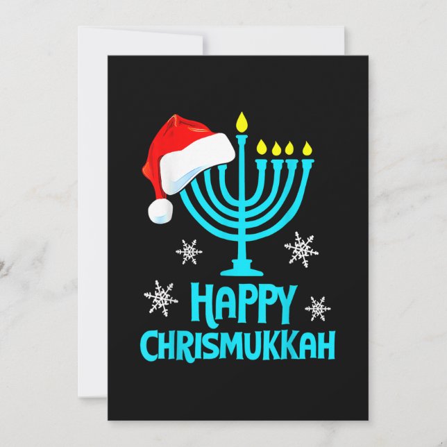 Glad Chrismukkah 2022 God Hanukkah Jul Sa Julkort (Framsida)