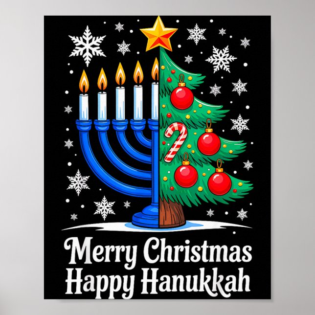 Glad Chrismukkah God Jul Hanukkah Matchande Poster (Framsidan)
