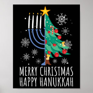 Glad Chrismukkah God Jul Hanukkah  Poster