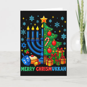 Glad Chrismukkah God Jul Hanukkah Pyjamas  Kort
