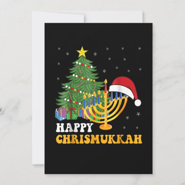 Glad Chrismukkah Gott Hanukkah 2022 Julklappar Julkort (Framsida)