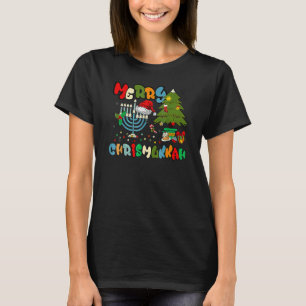Glad Chrismukkah Hanukkah Judisk Chanukah Menorah T Shirt