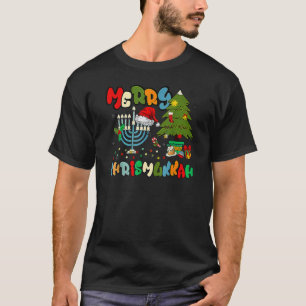 Glad Chrismukkah Hanukkah Judisk Chanukah Menorah T Shirt