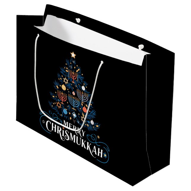 Glad Chrismukkah judisk högtid Hanukkah (Framsidan Vinklad)