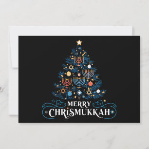 Glad Chrismukkah judisk högtid Hanukkah Julkort