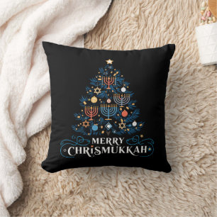 Glad Chrismukkah judisk högtid Hanukkah Kudde