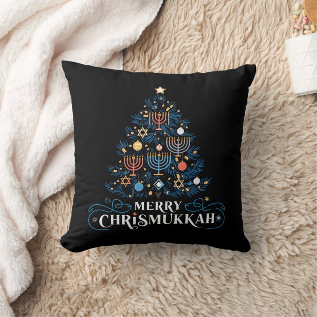 Glad Chrismukkah judisk högtid Hanukkah Kudde (Filt)
