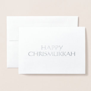 Glad Chrismukkah minimalistisk elegant enkel chic Folierat Kort