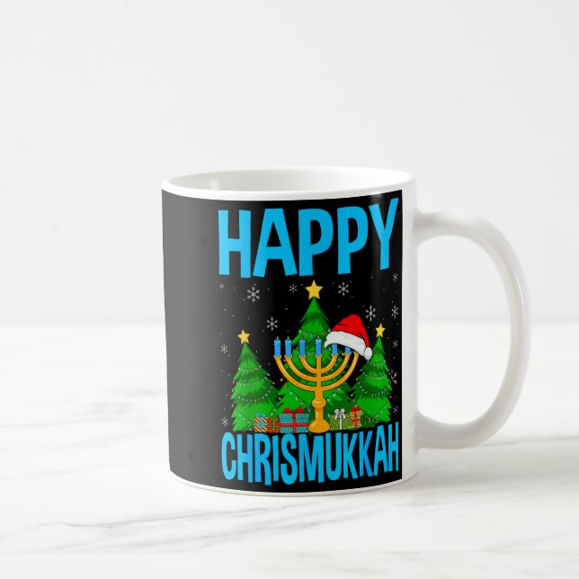 Glad Chrismukkah Tomtehatt Jul Hanukkah Sömn Kaffemugg (Höger)