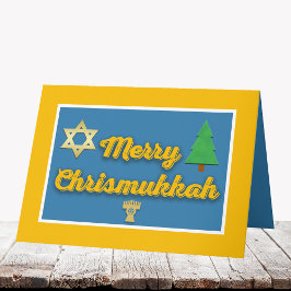 Glad Chrismukkah Välkomstkort för olika religiösa Helgkort