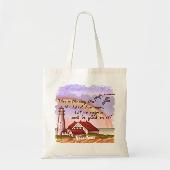 Glad Christian Lighthouse tote bag Tygkasse (Framsidan)