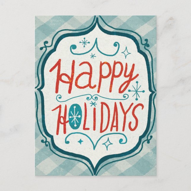 Glad Christmastime helgdagar Helg Vykort (Framsida)