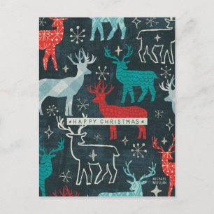 Glad Christmastime ren Helg Vykort