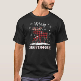Glad Christmoose, Rolig Rustik Jul T Shirt
