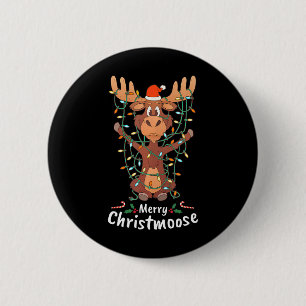 Glad Christmose Jul Möss Julgran Ljusslingar Knapp