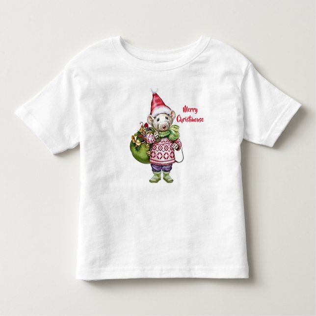 Glad Christmouse Barn T-Shirt (Framsida)