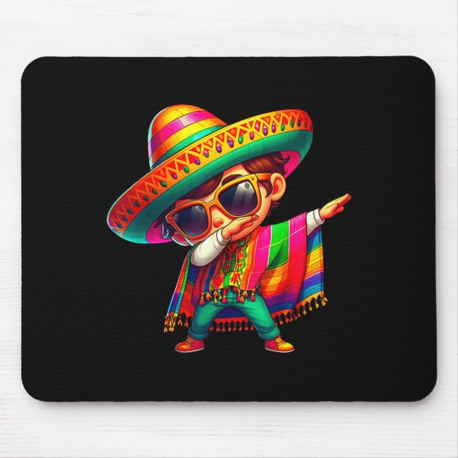 Glad cinco de mayo dabbing pojke man mexikansk musmatta (Framsidan)