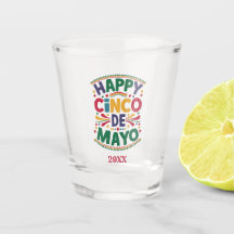 Glad Cinco de Mayo Färgglad Daterad Fiesta