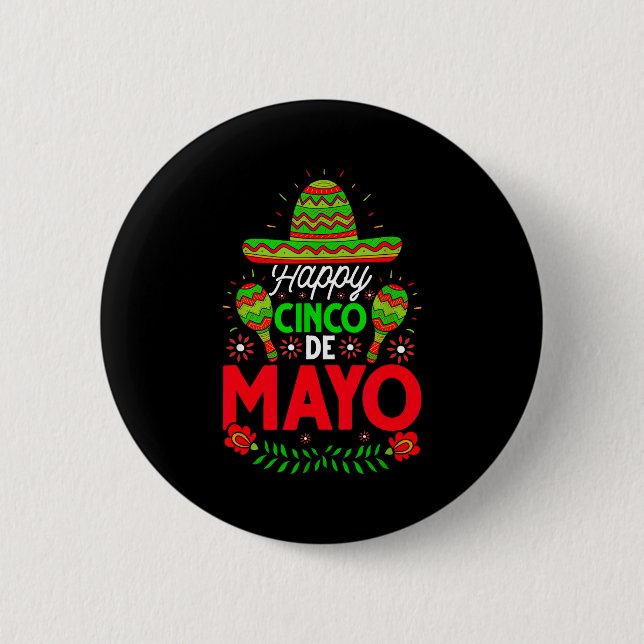 Glad cinco de mayo festlig fiesta  knapp (Framsida)