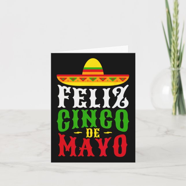 Glad Cinco De Mayo Mexikansk Festival Fest  Kort (Framsida)