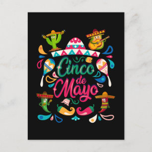 Glad Cinco De Mayo Mexikansk Fiesta Vykort