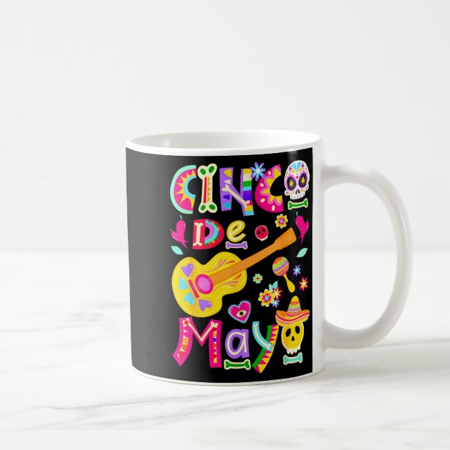 Glad cinco de mayo mexikansk hatt gitarrHappy c Kaffemugg (Höger)