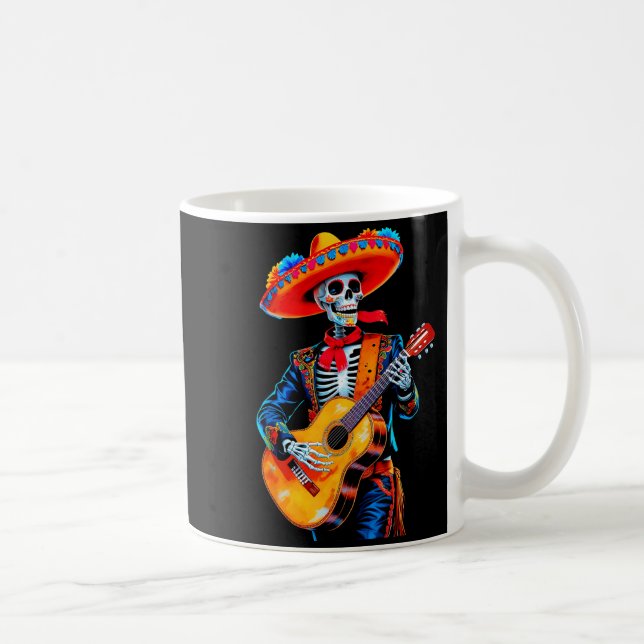 Glad cinco de mayo mexikansk sombrero dödskalle gi kaffemugg (Höger)