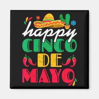 Glad cinco de mayo mexikansk sombrero margarita magnet