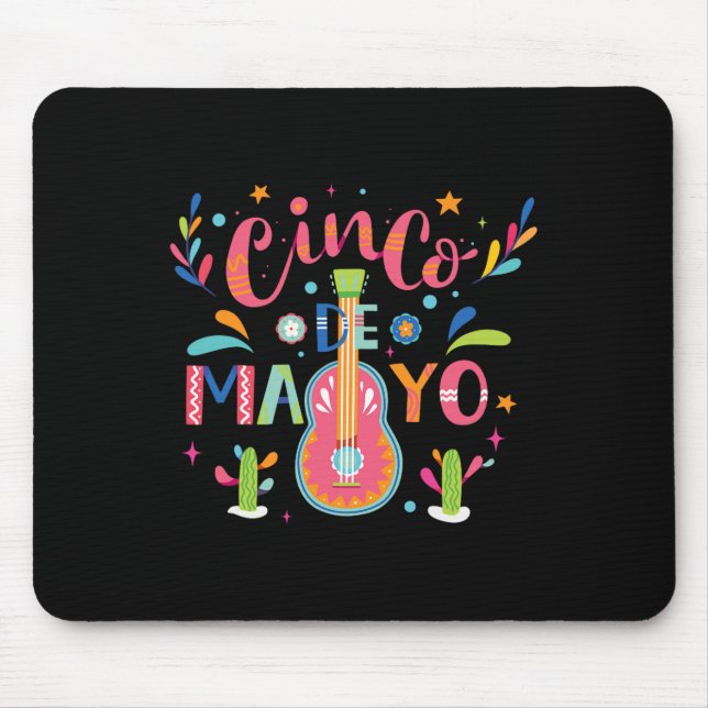 Glad Cinco De Mayo Mexiko Fiesta Taco Gitarr Cinc Musmatta (Framsidan)