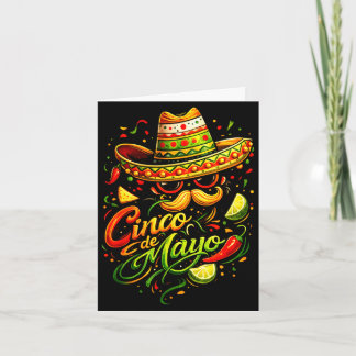 Glad cinco de mayo mustasch ansikte solglasögon kort