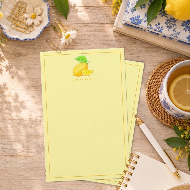 Glad Citron Citrus Brevpapper (Skapare uppladdad)
