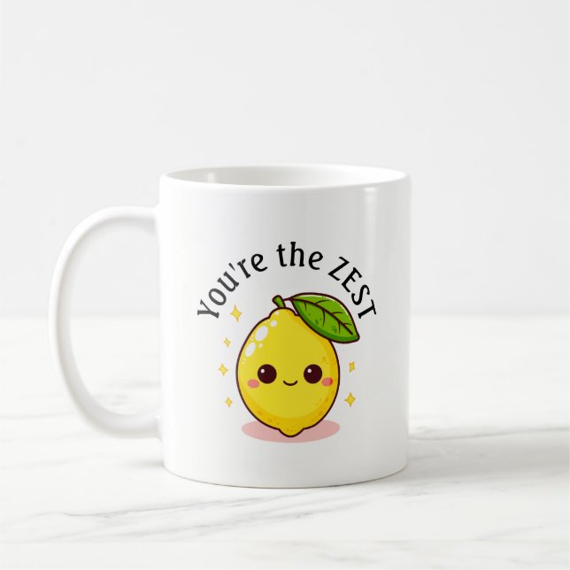 Glad Citron Du Är Bästa Personliga Kaffemugg (Vänster)