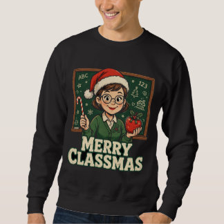 Glad Classmas Lärare Jul Tröja Lång Ärmad Tröja