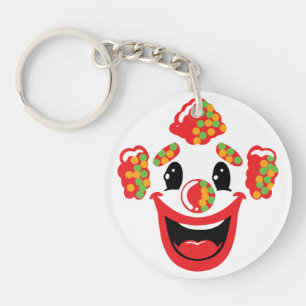 Glad Clown med Färgrikt Hår