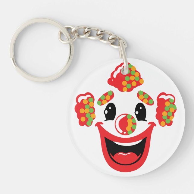 Glad Clown med Färgrikt Hår (Framsidan)
