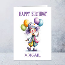 Glad Clown som Håller Ballonger Födelsedag