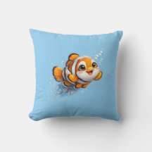 Glad Clownfisk Tropisk Havsliv Illustration