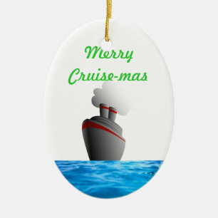 Glad COL1 daterad prydnad Kryssning-mas Julgransprydnad Keramik