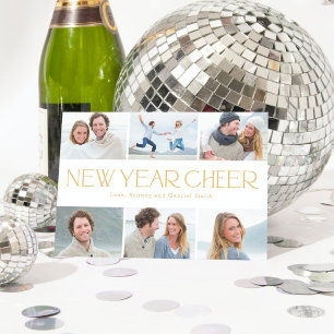 Glad Collage Gott Nytt År Fotokort Julkort