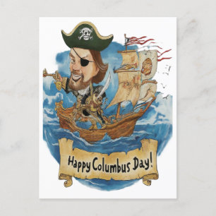 Glad Columbus Day Inbjudan Vykort