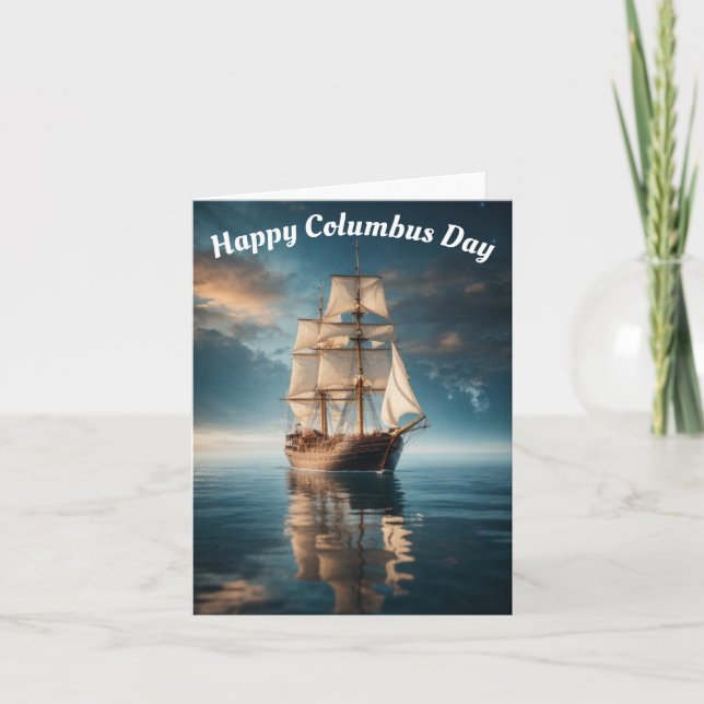 Glad Columbus Day |  Kort (Framsida)