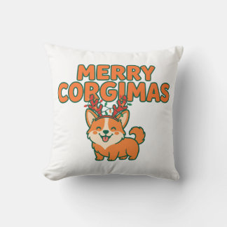 Glad Corgimas Rolig Corgi Jul Hundmamma Present Kudde
